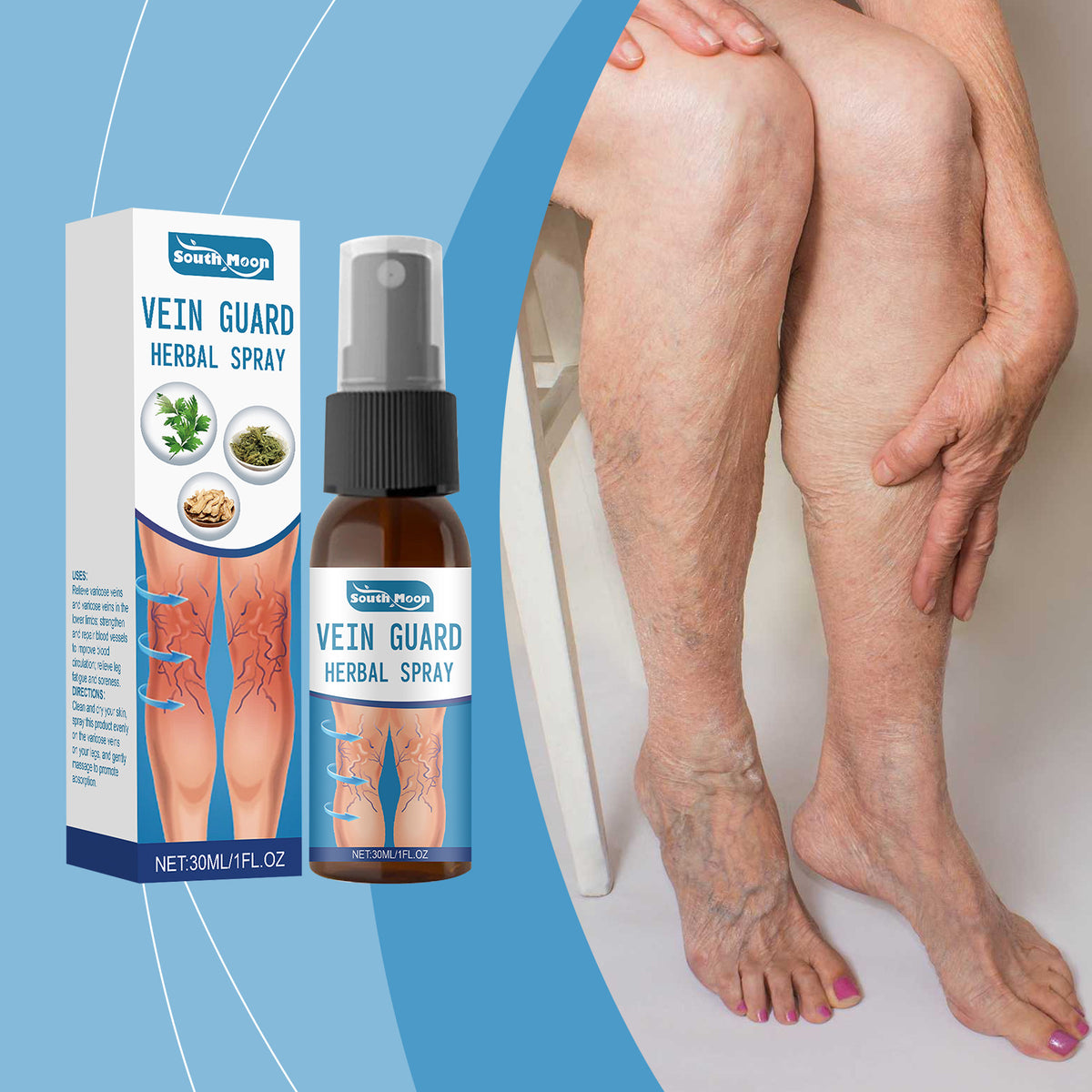 Spray para tratamiento y alivio de venas varicosas Vein Guard™